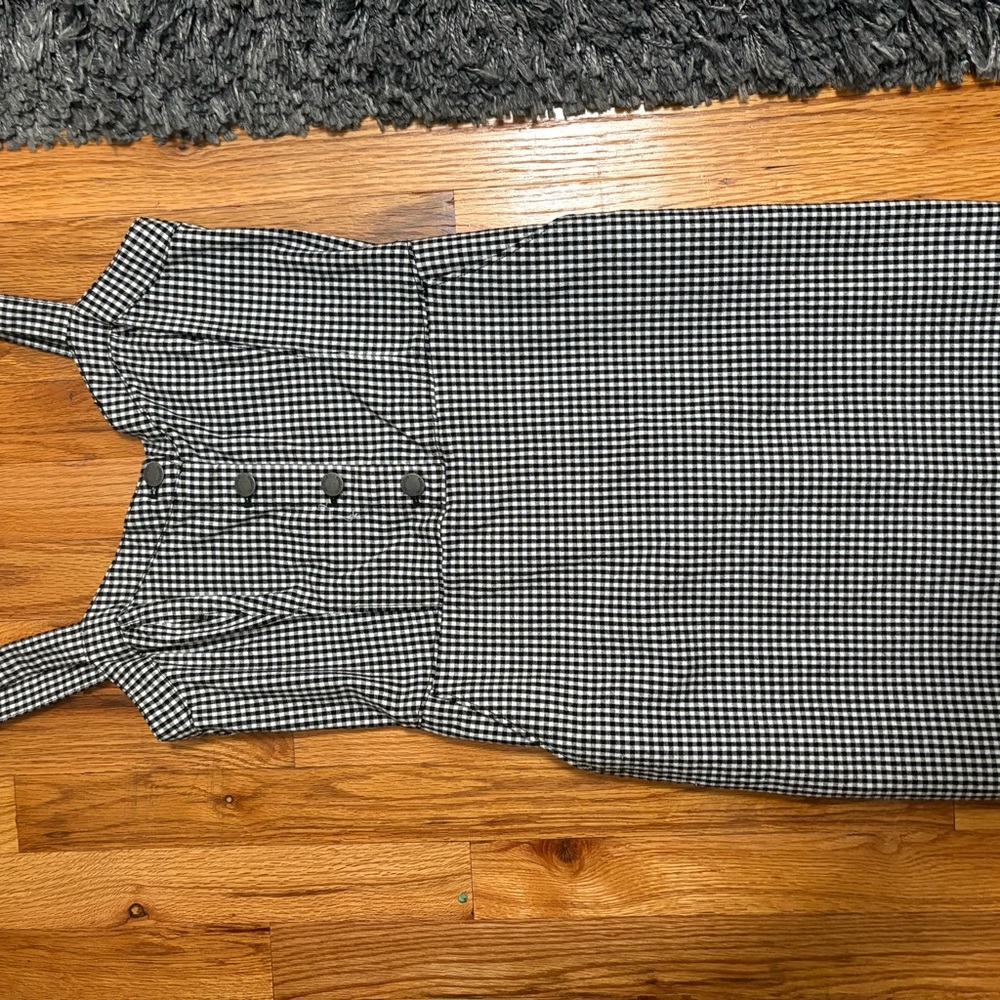 Hollister Black and White Gingham Midi Dress